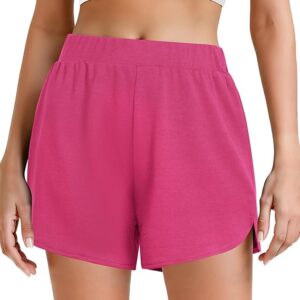 Quenteen Womens Sweat Shorts Summer Lounge Cotton Shorts Pj Bottoms Sleep Shorts